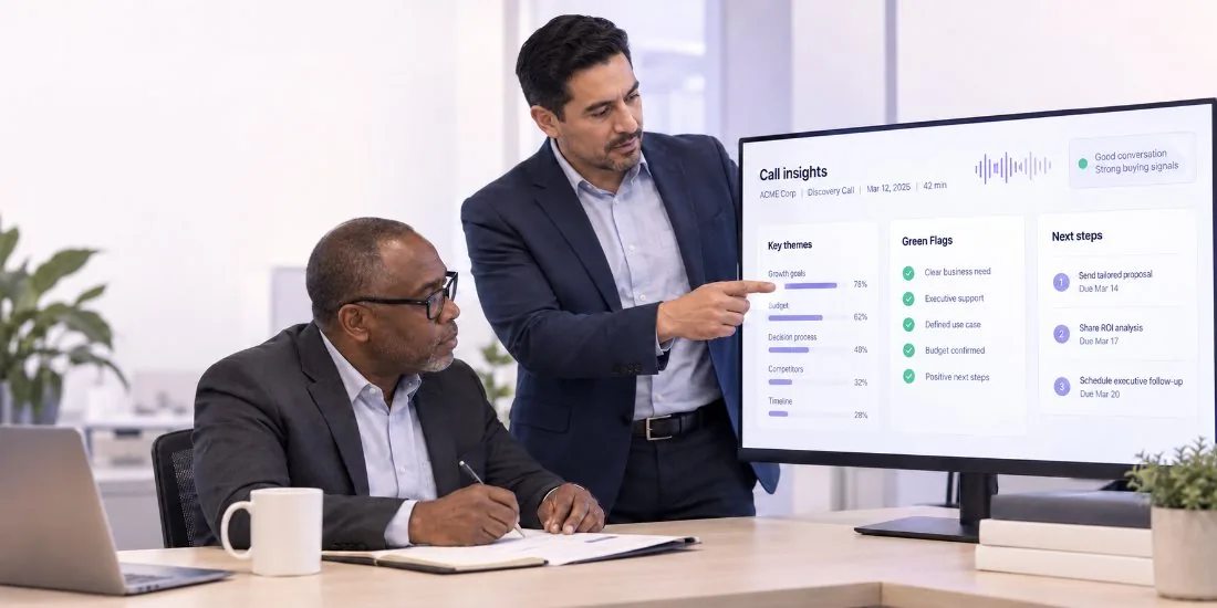 Demo report linking features to buyer needs and outcomes