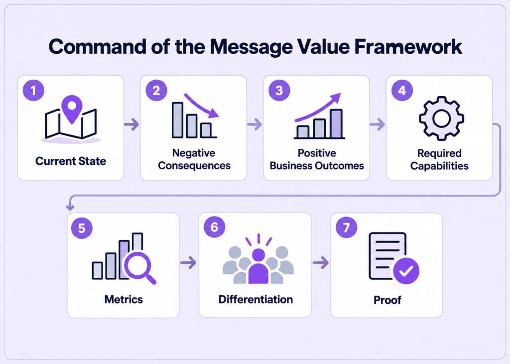 Seven elements of the Command of the Message Value Framework